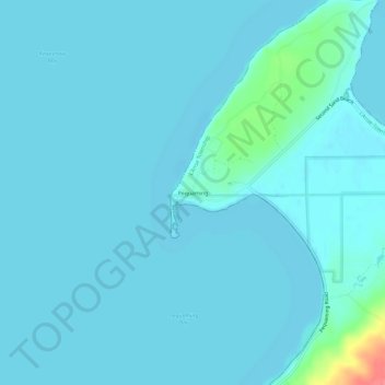 Pequaming地形图、海拔、地势