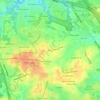 Zeman地形图、海拔、地势