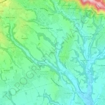 Ossola地形图、海拔、地势