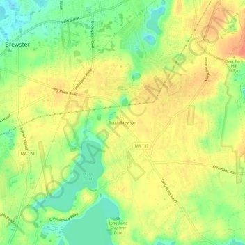 South Brewster地形图、海拔、地势