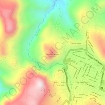 Cerro Miraflores地形图、海拔、地势