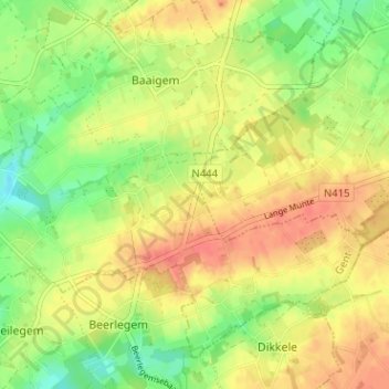 Elleve地形图、海拔、地势