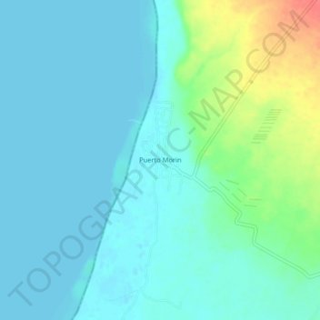 Puerto Morin地形图、海拔、地势