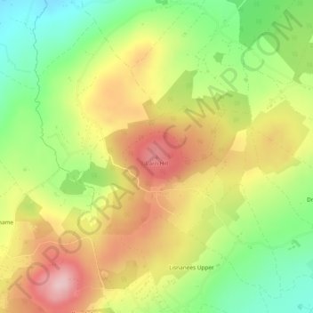 Carn Hill地形图、海拔、地势