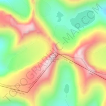 Mount Caubvick地形图、海拔、地势