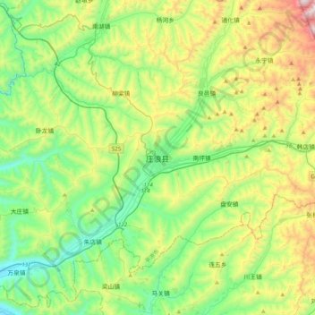 庄浪县地形图、海拔、地势