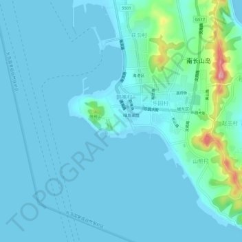 城西区地形图、海拔、地势