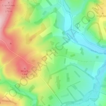 Redpath地形图、海拔、地势