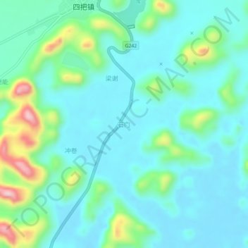 石门地形图、海拔、地势