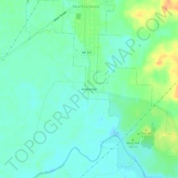 Kimberley地形图、海拔、地势