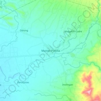 Moises Padilla地形图、海拔、地势