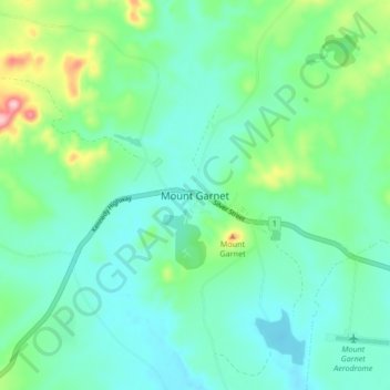 Mount Garnet地形图、海拔、地势