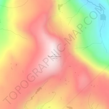 Raudbergsnuten地形图、海拔、地势