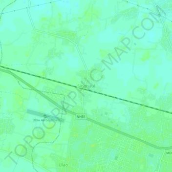 Singhaul地形图、海拔、地势