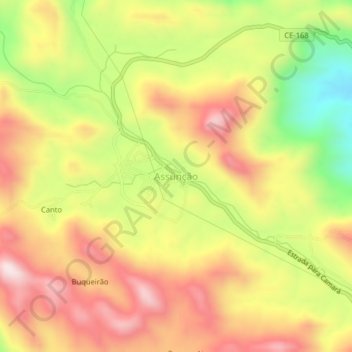 Assunção地形图、海拔、地势