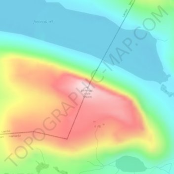 Jukleeggi, vesle地形图、海拔、地势