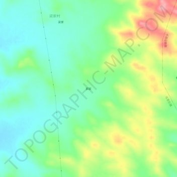 郭家地形图、海拔、地势