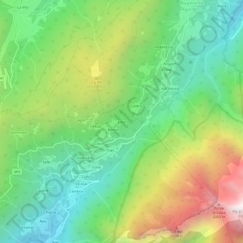 Sabe地形图、海拔、地势