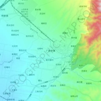 广胜寺镇地形图、海拔、地势