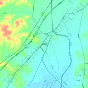 高桥镇地形图、海拔、地势