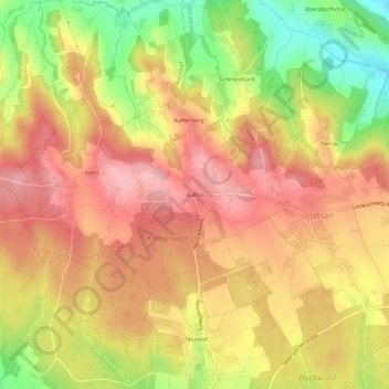 Auffen地形图、海拔、地势