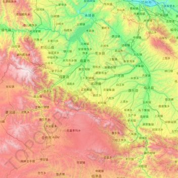 和政县地形图、海拔、地势