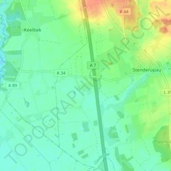 Jalm地形图、海拔、地势