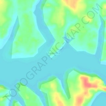Maravilha地形图、海拔、地势
