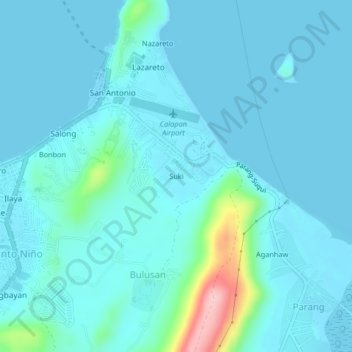 Suki地形图、海拔、地势