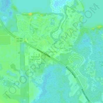 Harmony地形图、海拔、地势