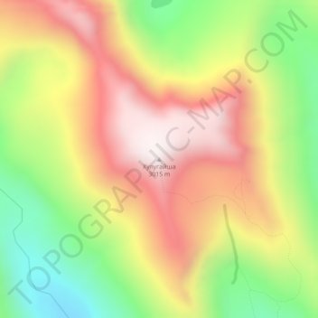 Хулугайша地形图、海拔、地势