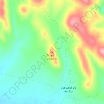 Mapimi地形图、海拔、地势