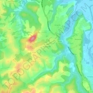 Elizagaraia地形图、海拔、地势