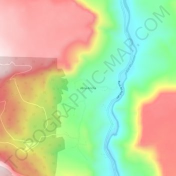 Abra Ancha地形图、海拔、地势