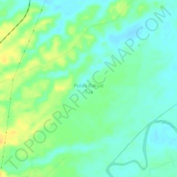 Pulau Rakyat Tua地形图、海拔、地势