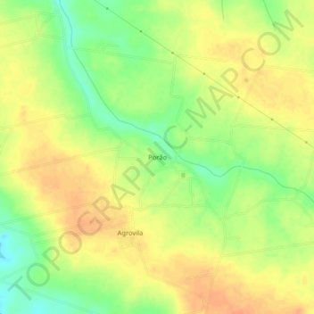 Porão地形图、海拔、地势