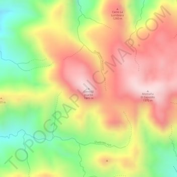 Cerro El Jicarito地形图、海拔、地势