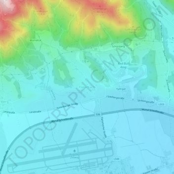 Flatschach地形图、海拔、地势