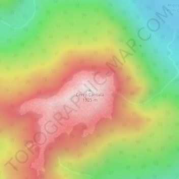Cerro Cantala地形图、海拔、地势