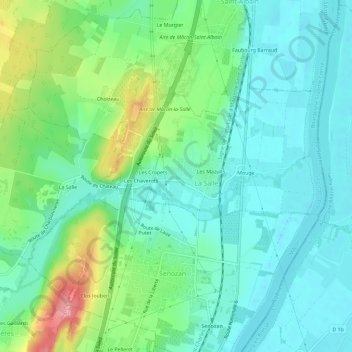 La Crose地形图、海拔、地势
