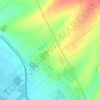 Les Madilles地形图、海拔、地势