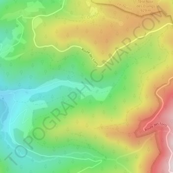 La Fonderie地形图、海拔、地势