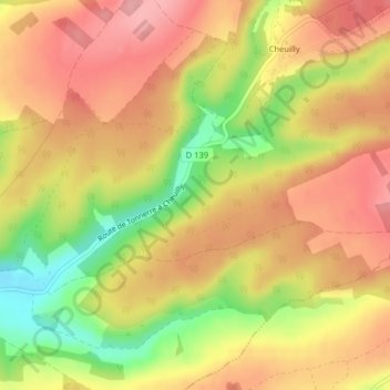 Envers du Val Saint-Etienn地形图、海拔、地势