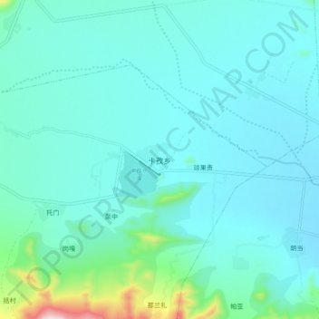 卡孜乡地形图、海拔、地势