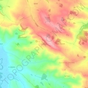 A Arnaud地形图、海拔、地势