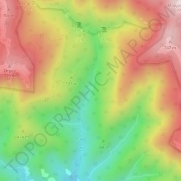 Череп вдп.地形图、海拔、地势