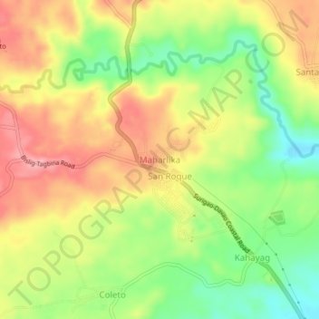 Maharlika地形图、海拔、地势