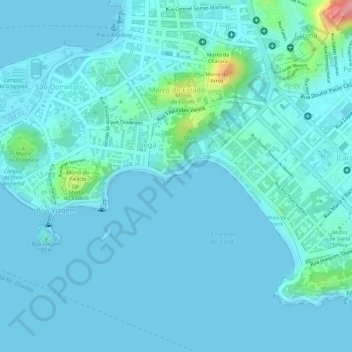 pedra do indio地形图、海拔、地势