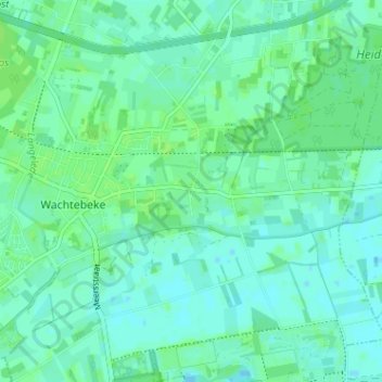 Kalve地形图、海拔、地势