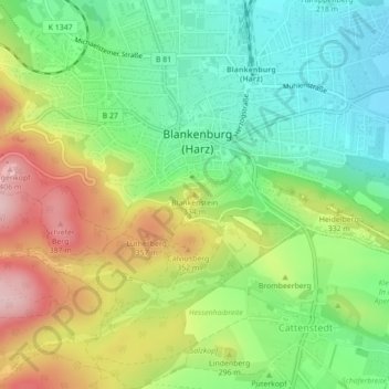 Blankenstein地形图、海拔、地势